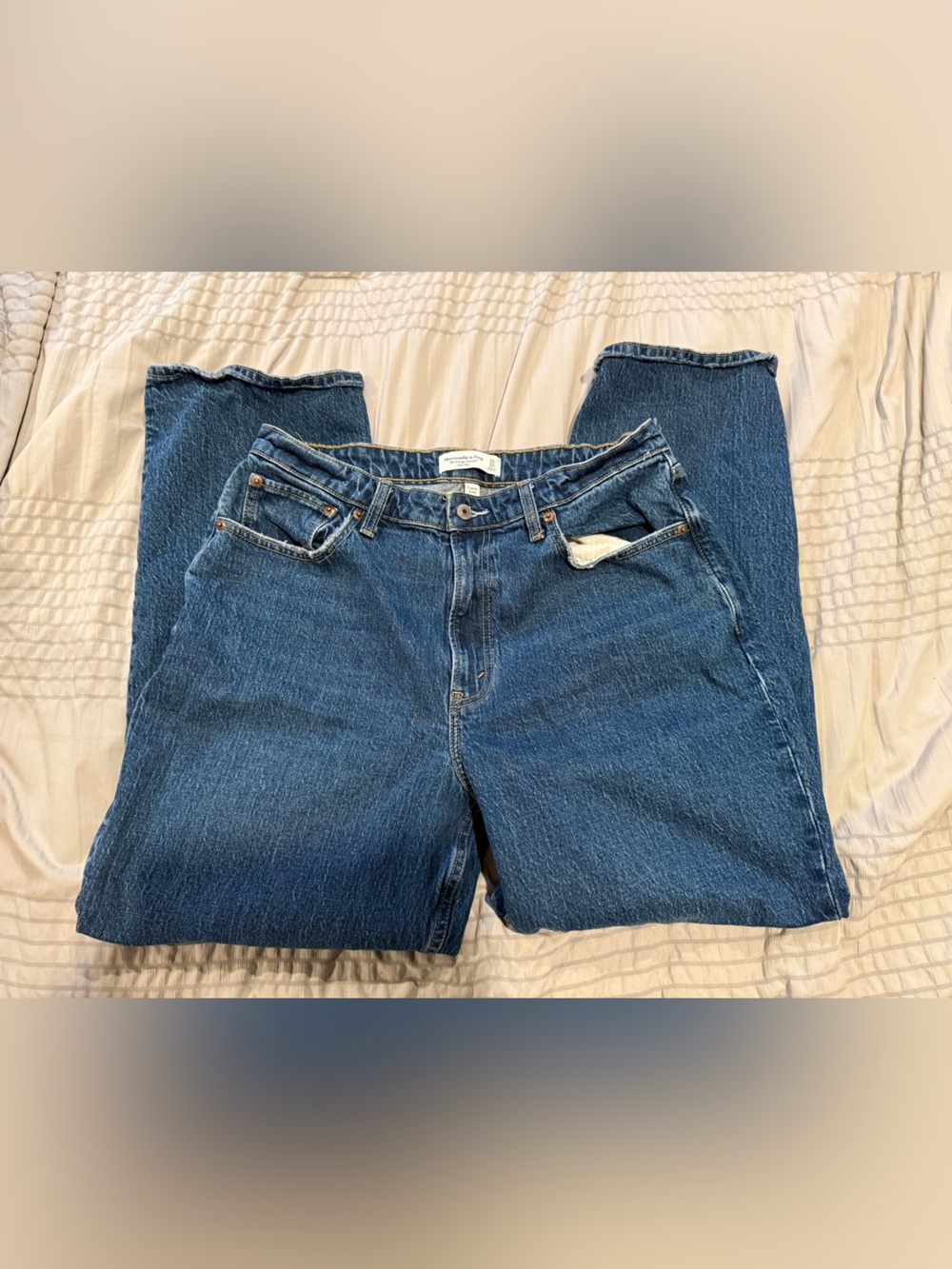Abercrombie & Fitch The Vintage Straight High Rise Jeans Womens 31 Curve Love 12 - Picture 5 of 5